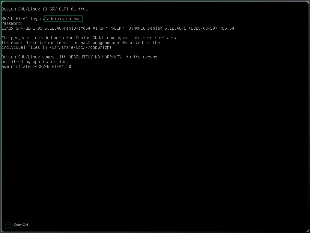 Crée un serveur GLPI sous Debian 13 avec Hyper-V